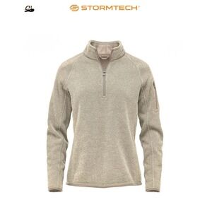 NEW Stormtech Womens Avalante 1/4 Zip Pullover Fleece Sweater Khaki M FHP1W